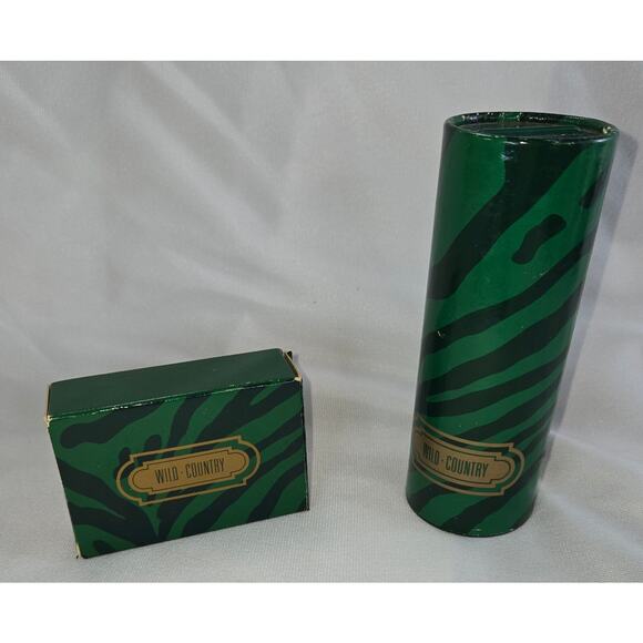 Avon Wild Country Soap Bar and Deodorant Talc Sealed Vintage Rare Green Package - Picture 1 of 10